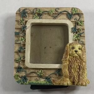 Vintage Cocker Spanie Dog Picture Frame   3D 2.5 X 2.5 Refrigerator Magnet
